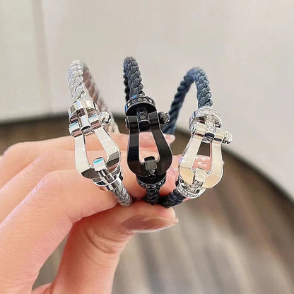 ¡®Moco¡¯FORCE LARGE HORSESHOE FULL DIAMOND BRACELET ROSE GOLD