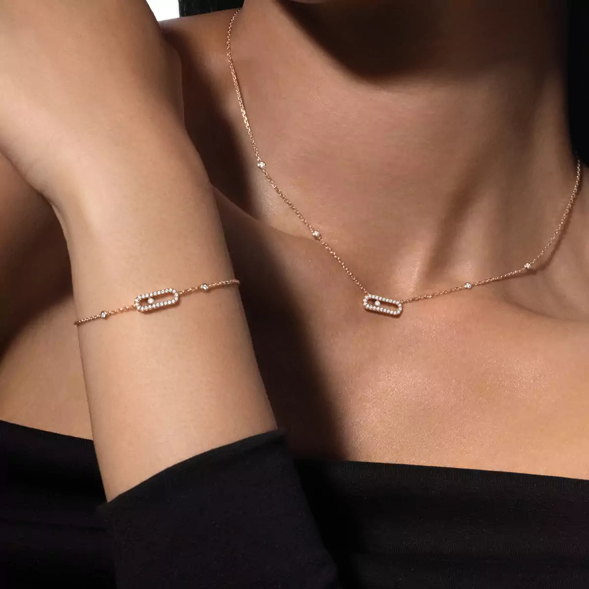 [ Moco ]Diamond Necklace Move Uno