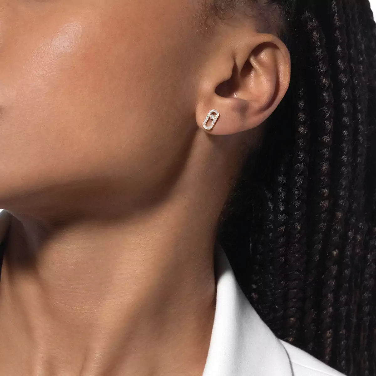 [ Moco ]Move Uno Diamond Earrings