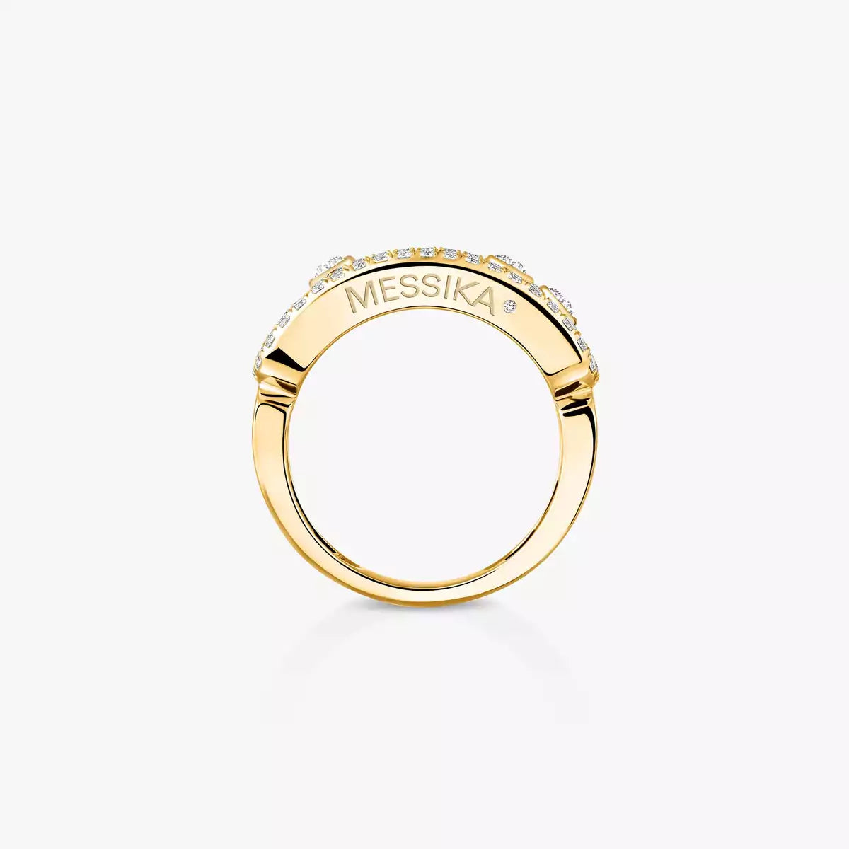 [ Moco ] Move Gold Diamond Pave_ Ring