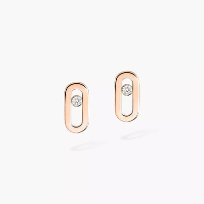 [ Moco ]Move Uno Diamond Stud Earrings