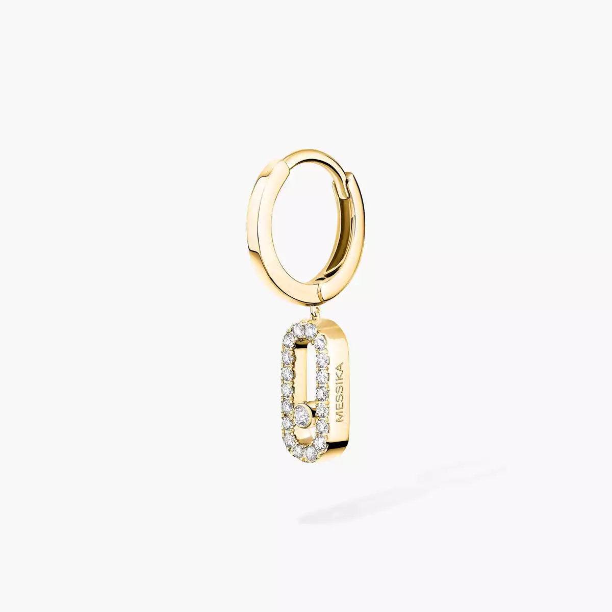 [ Moco ]Move Uno Single Diamond Hoop Earring