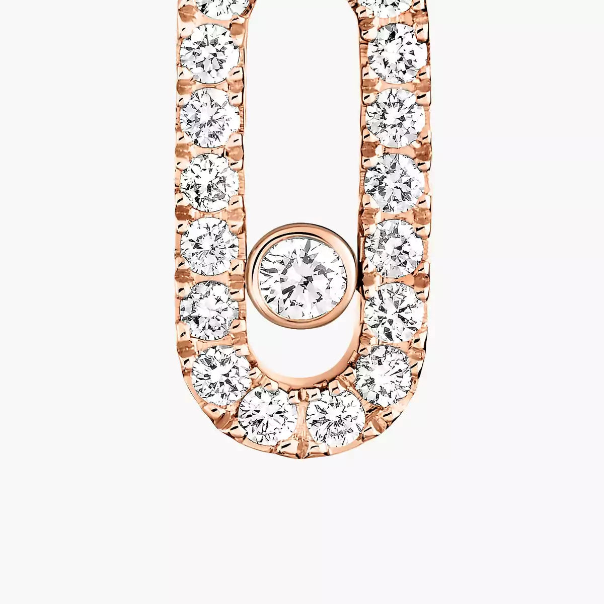 [ Moco ]Move Uno Single Diamond Hoop Earring