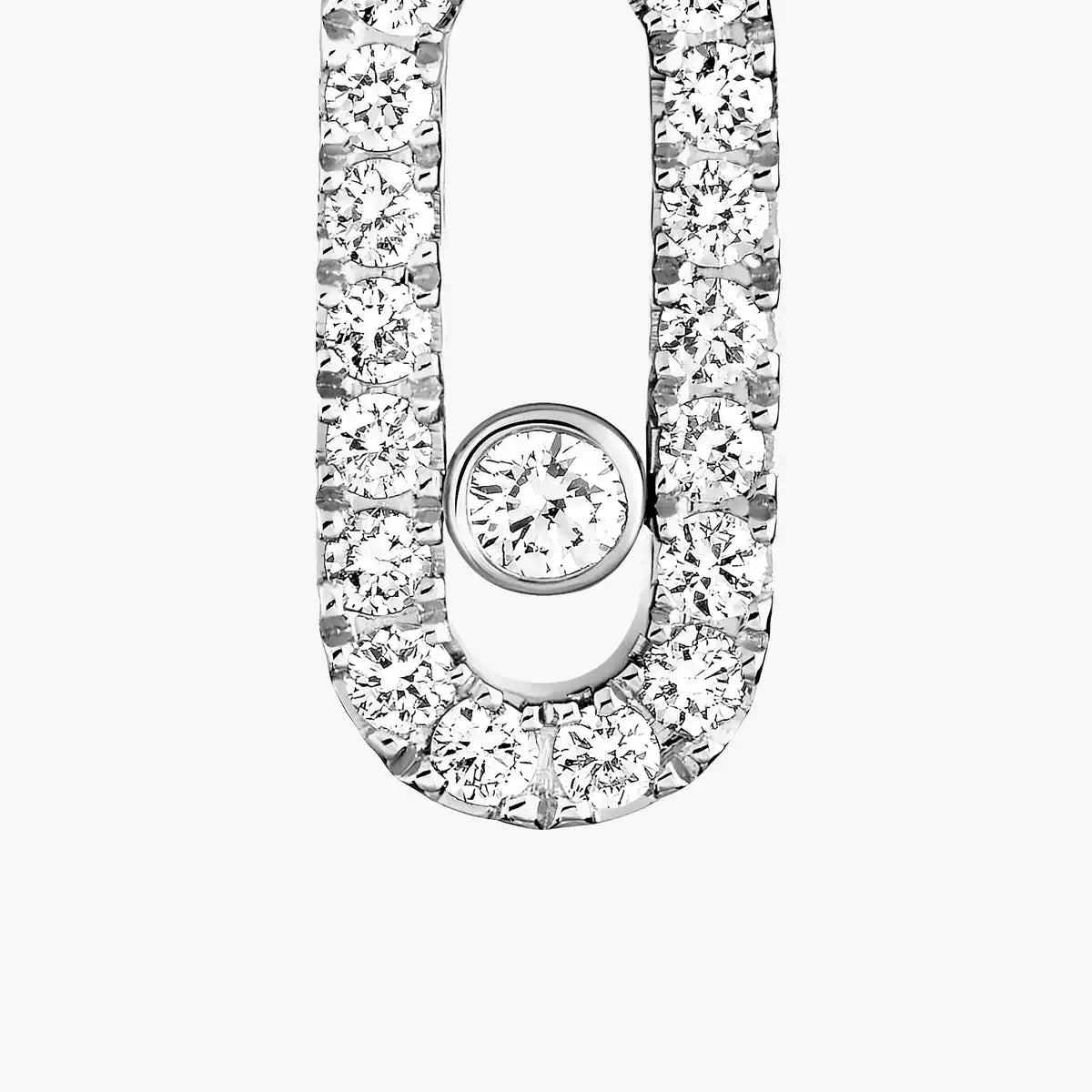 [ Moco ]Move Uno Single Diamond Hoop Earring