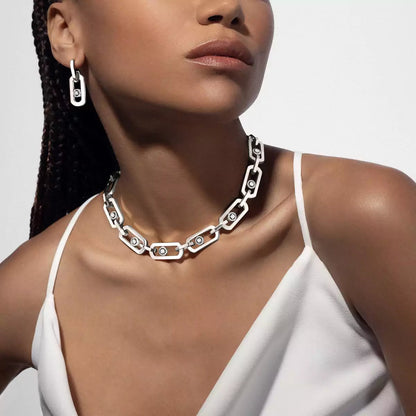 [ Moco ]So Move XL Diamond Pendant Earrings